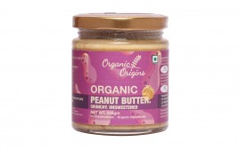 Organic Origins Peanut Butter. Crunchy. Unsweetened  Glass Jar  200 grams